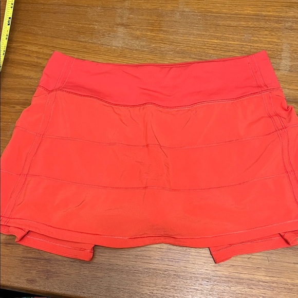 Lululemon PACE RIVAL SKIRT/SKORT-WARM CORAL/Red Size 4 - Picture 2 of 7